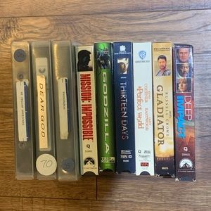 VHS Action Movies Bundle of 9